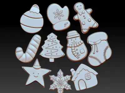Christmas Cookies For Decor 3D print model