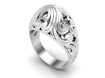 Floral Ring 3D print model buy