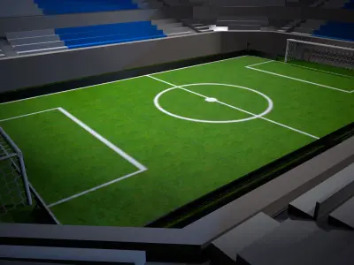Low-Poly Football Stadium  Low-poly 3D model
