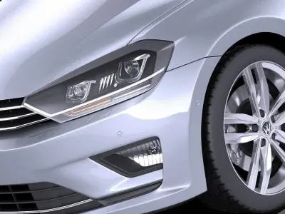 Volkswagen Golf Sportsvan 2015 VRAY 3D model