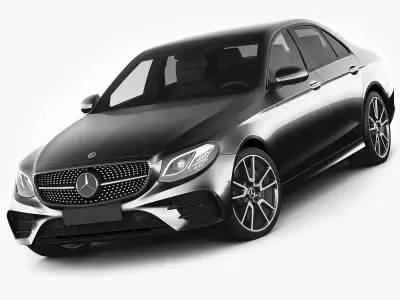 Mercedes E43 AMG 2017 sedan 3D model