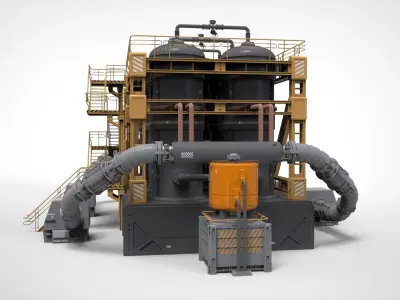 sci-fi storage tank 3D model