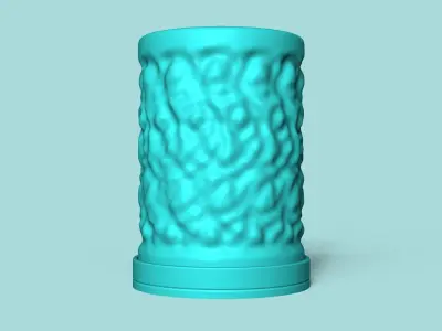 Vase 08 with Plate - Simple Plant Pot - Home Decor 3D print model