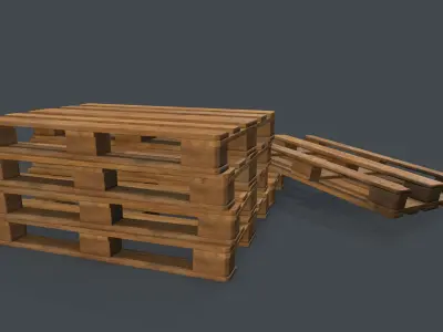 Wooden Pallet GameReady Free low-poly 3D model