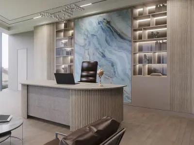 Executive Office Room Design 3D model