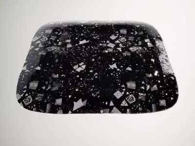 Terrazzo Geometric Black HQ PBR Textures Set Texture