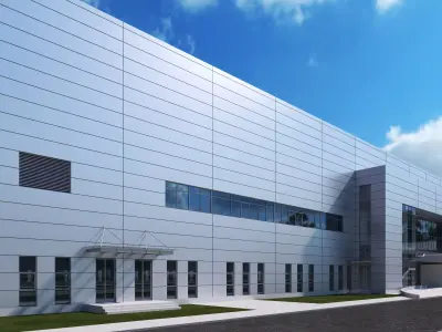 Industrial Building Factory 018 3D model