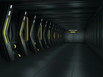 Sci Fi Tunnel 3D model