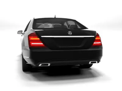 MERCEDES S CLASS 2010 LOWPOLY Low-poly 3D model