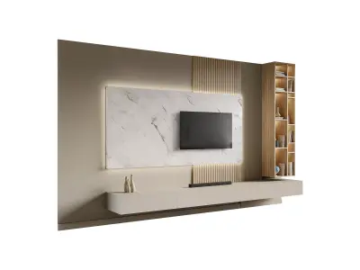 Modern TV Wall 014 3D model
