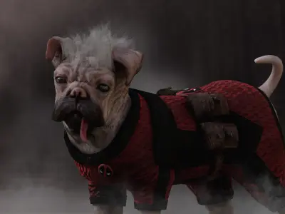 Dogpool Low-poly 3D model