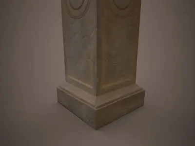 Greek pedestal Free low-poly 3D model