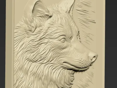Wolf Head A49 3D print model