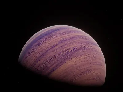 Planet Space Gas Giant Ready to game  Free low-poly 3D model