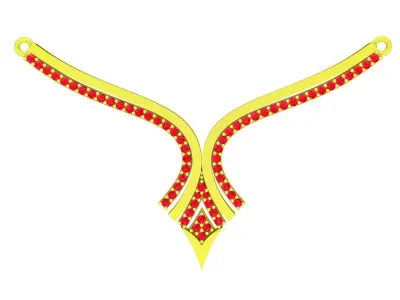 6043 luxury diamond necklace  3D print model