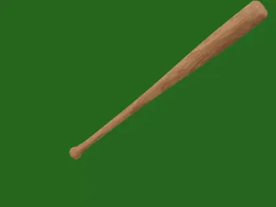 Baseball Bat Low-poly 3D model 12