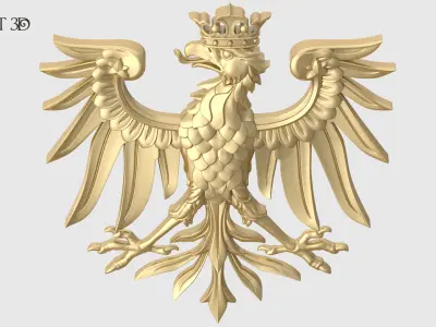Relief Geraldic Eagle 3D print model