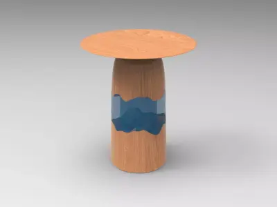 Desert Side Table Low-poly 3D model
