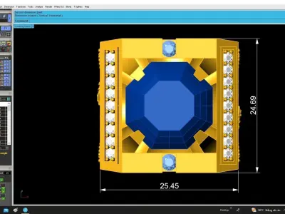 Luxury Square Gemstone Signet Ring with Engraved Details  4881 3D print model