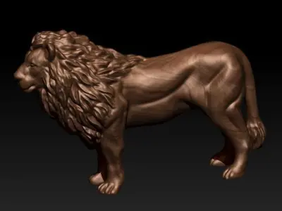 lion statue 3D model