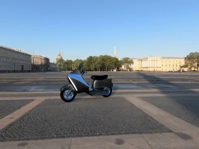 Scooter concept Low-poly 3D model