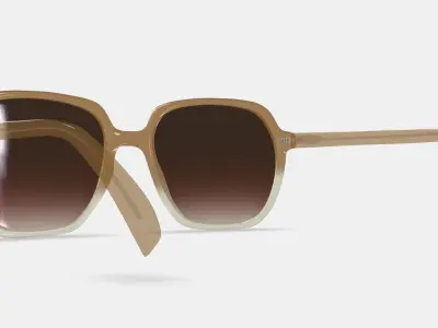 Willetta Sunglasses in Chai Crystal Fade Low-poly 3D model