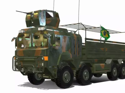 MAN HX77 8X8 Low-poly 3D model