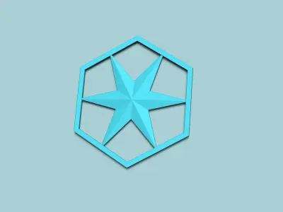 Hexagonal Wall Panel A17 Star - Interior Design Decoration 3D print model