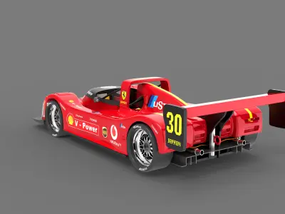 Ferrari 333 SP Racing car Low-poly 3D model