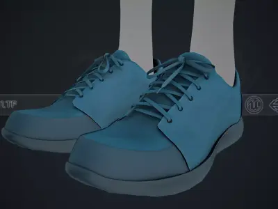 Blue Shoes Style 1  Low-poly 3D model