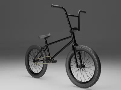 Bmx bicycle Low-poly 3D model