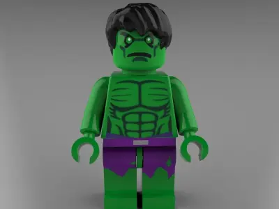 The Hulk lego 3D model