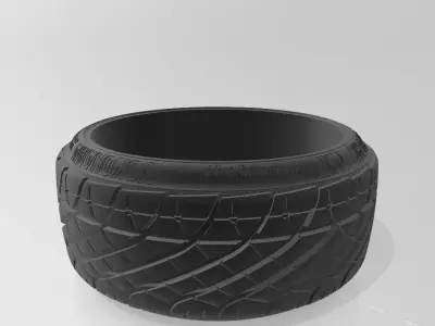 Yokohama Parada r17 Strech tire Super detail - 8J and 9J 3D model