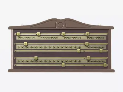 Vintage Billiard Snooker Scoreboard 3D model