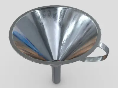 Funnel metal Low-poly 3D model