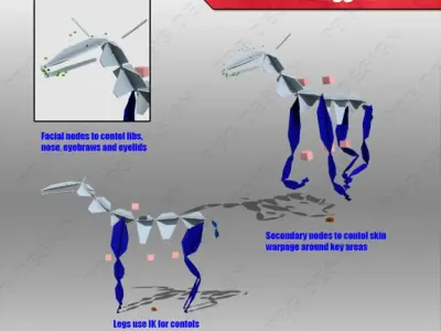 stag Deer Low-poly 3D model