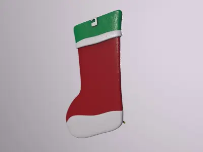 Christmas Decor Hanging Sock B 3D model