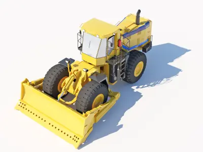 Wheel Dozer 3D model 3D model