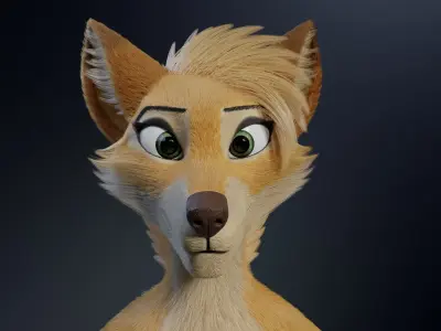 Jully Anthro Fox 3D model