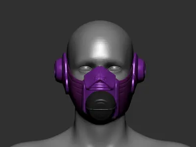 helmet high poly sculpt 3d printable  3D model 20