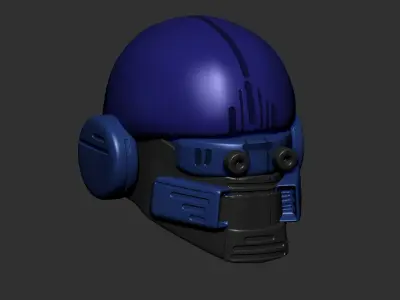 helmet high poly sculpt 3d printable ver 7 3D model 3D model 44