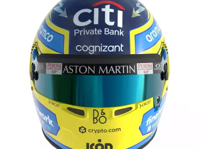 F1 Aston Martin Helmets 2023 3D model