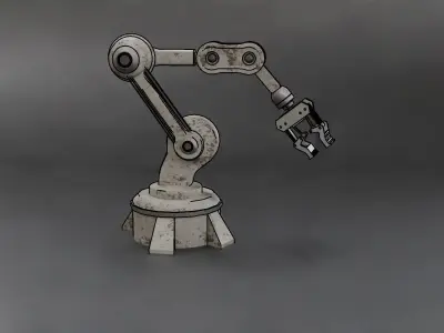 Robotic arm Low-poly 3D model