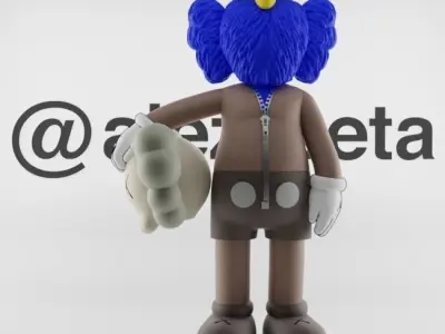 Kaws Secret Textured Low-poly 3D model