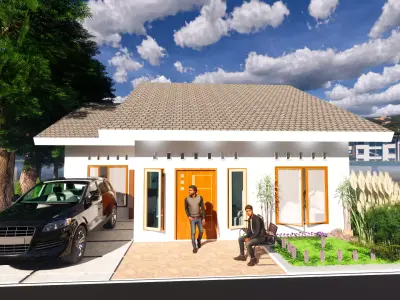 a House in makassar city 3D model