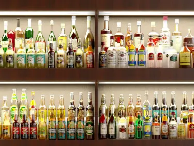 Big bar 8 Alcohol 3D model