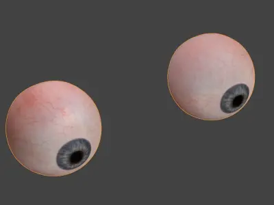 Human Eyes Game Ready for Unreal Ungine or Unity Low-poly 3D model