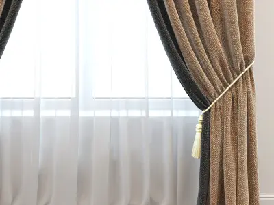 Set 16 Curtains 3D model