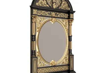 Carved Classic Mirror 07 Low-poly 3D model