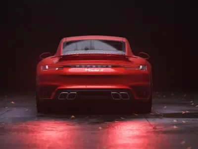 Car Render Scene - Garages - Corona render 3D model